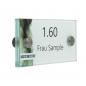 Preview: Türschild VITRUM B , Glasschild fuer Buero 120 60 mm